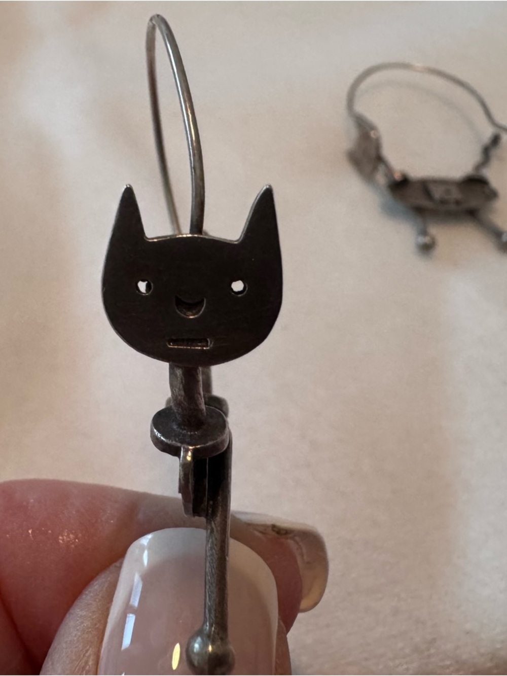 Thomas Mann Art Deco Robotic Cat Hoops